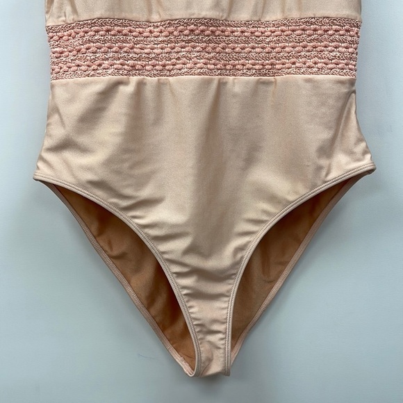 Revolve Tularosa One Piece Swim Suit Retro Pale Pink Large - Picture 6 of 10